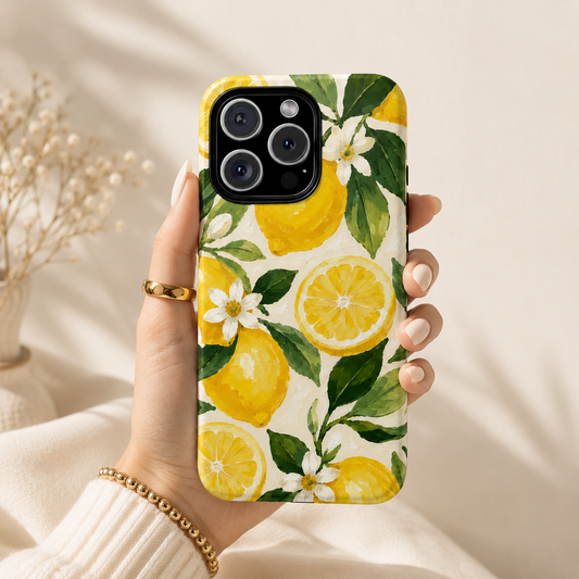Lemon Blossom Phone Case | Designed by Alina Madan Art