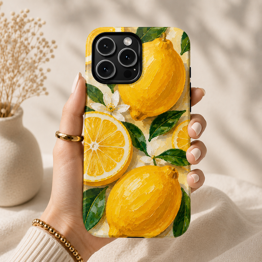 Lemon Blossom Phone Case | Designed by Alina Madan Art