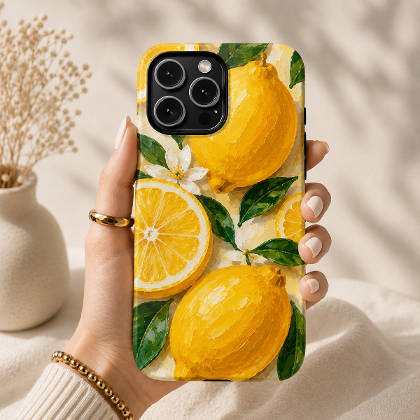 Lemon Blossom Phone Case | Designed by Alina Madan Art