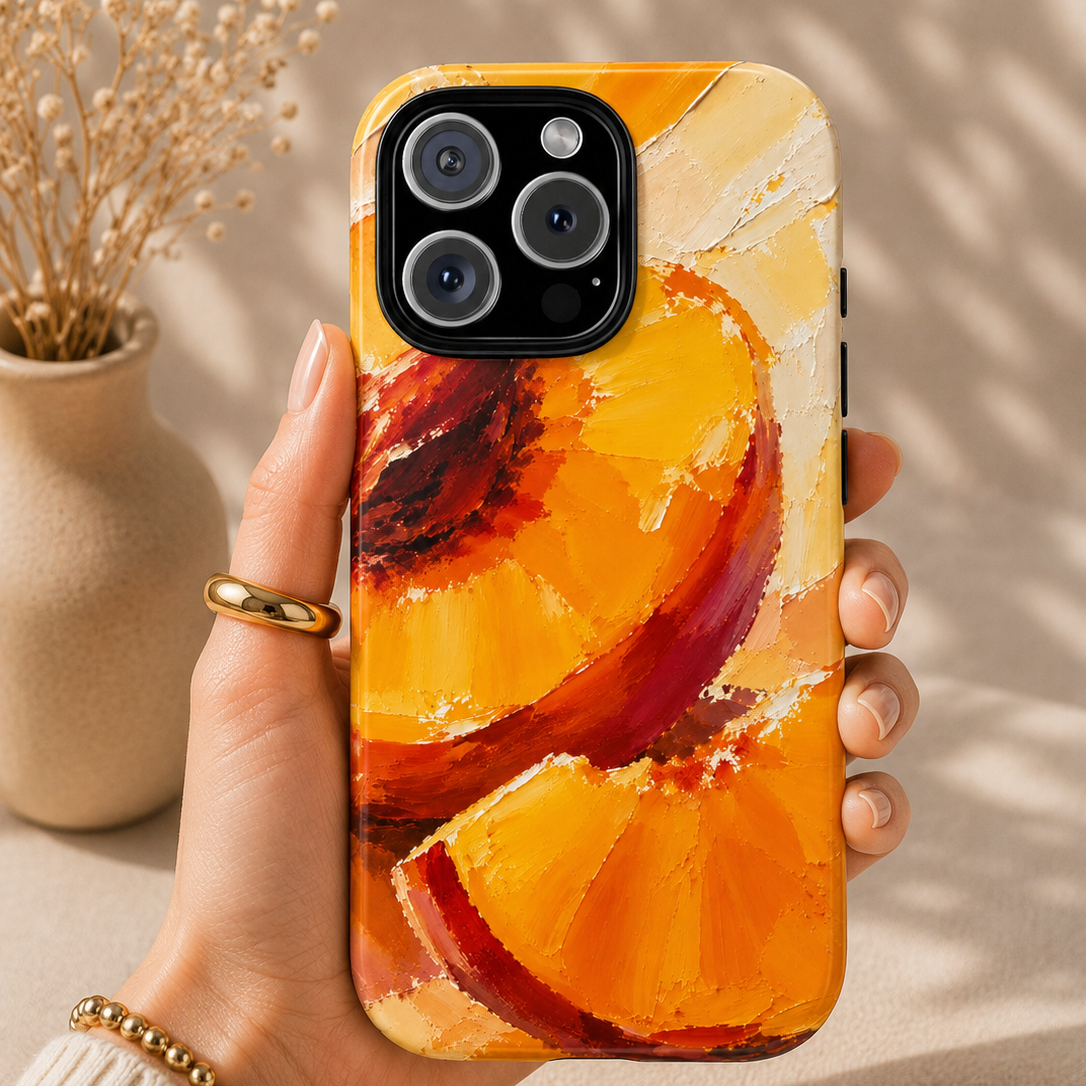 Sunlit Peach Phone Case | Designed by Alina Madan Art