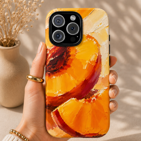 Sunlit Peach Phone Case | Designed by Alina Madan Art