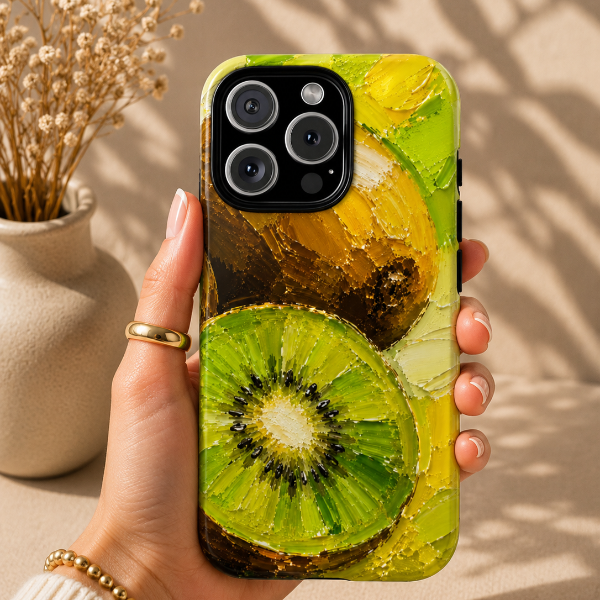 Kiwi Glow Phone Case – Designed by Alina Madan Art