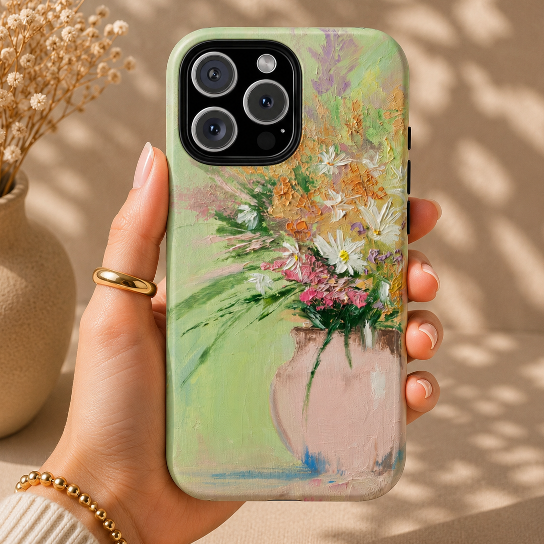 Wildflower Vase Phone Case – Designed by Alina Madan Art
