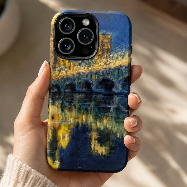 Midnight City Reflections Phone Case – Designed by Alina Madan Art