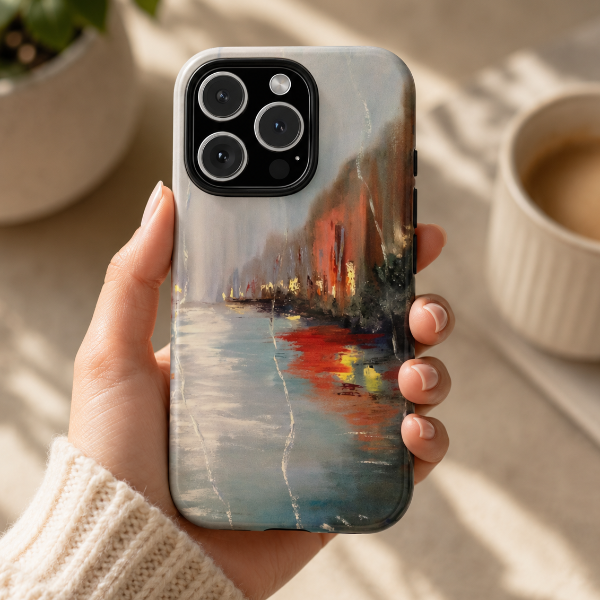 Rainy City Lights Phone Case – Designed by Alina Madan Art