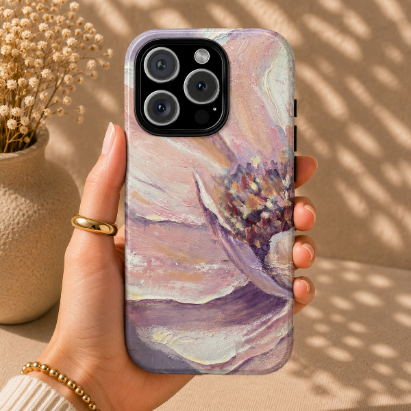 Blush Peony Bloom Phone Case – Original Painting by Alina Madan Art