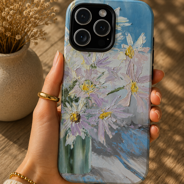 Pastel Daisy Sky Phone Case – Original Painting by Alina Madan Art