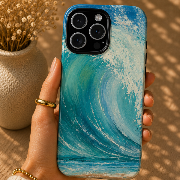 Ocean Wave Phone Case – Coastal Original Painting by Alina Madan Art