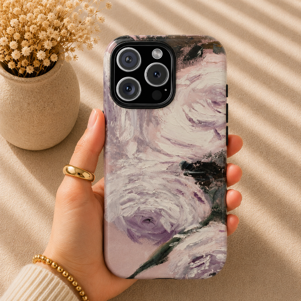 Creamy Rose Bouquet Phone Case – Original Floral Art by Alina Madan