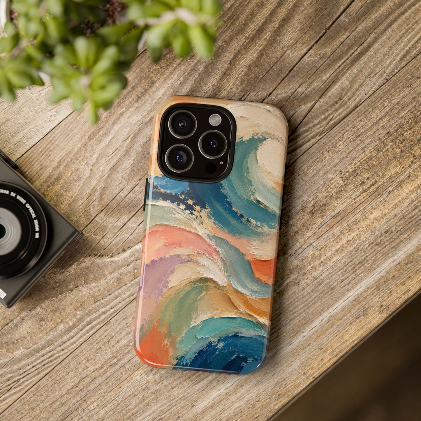 Coastal Abstract Waves Phone Case – Designed by Alina Madan Art
