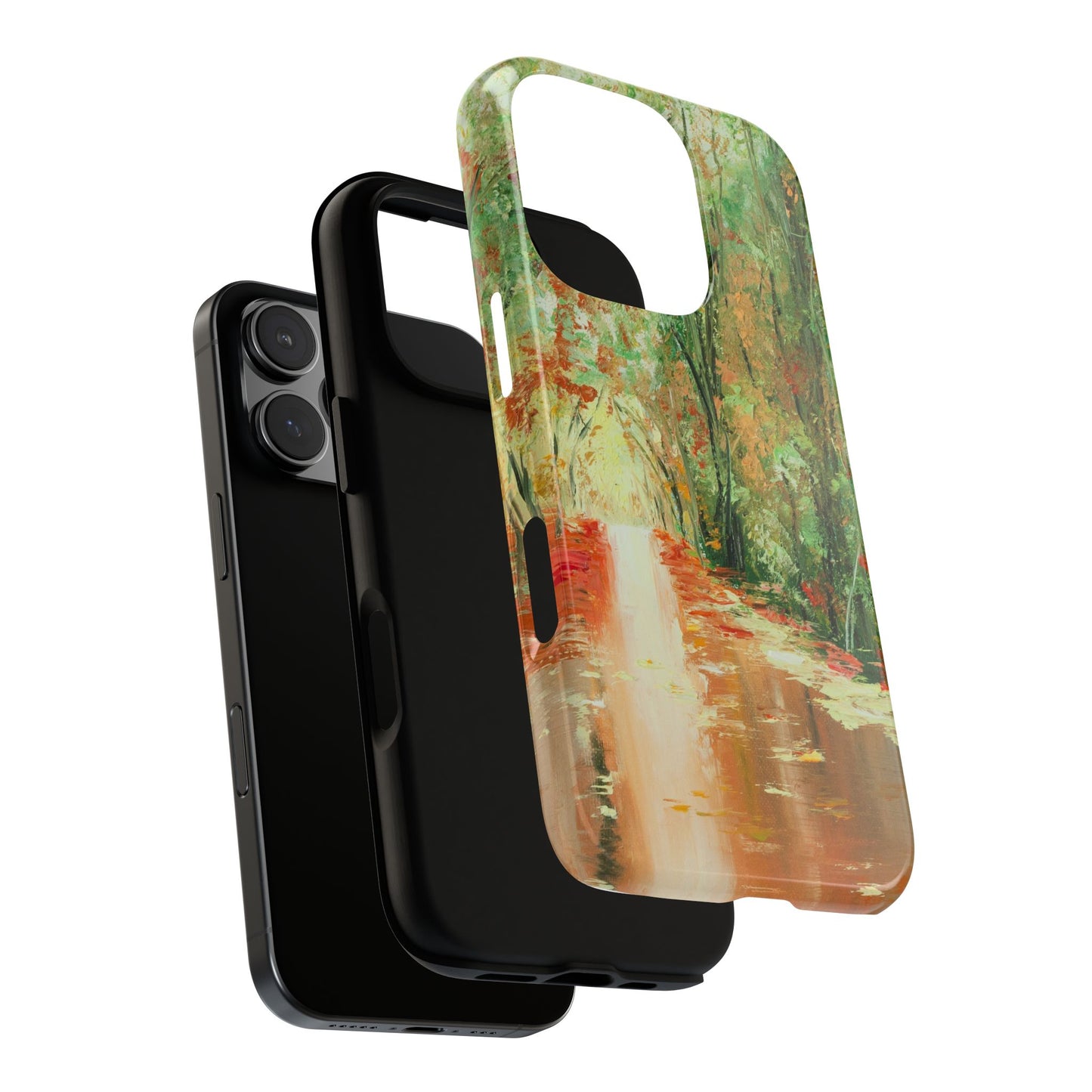 Autumn Forest Reflection Phone Case – Original Landscape Painting by Alina Madan Art