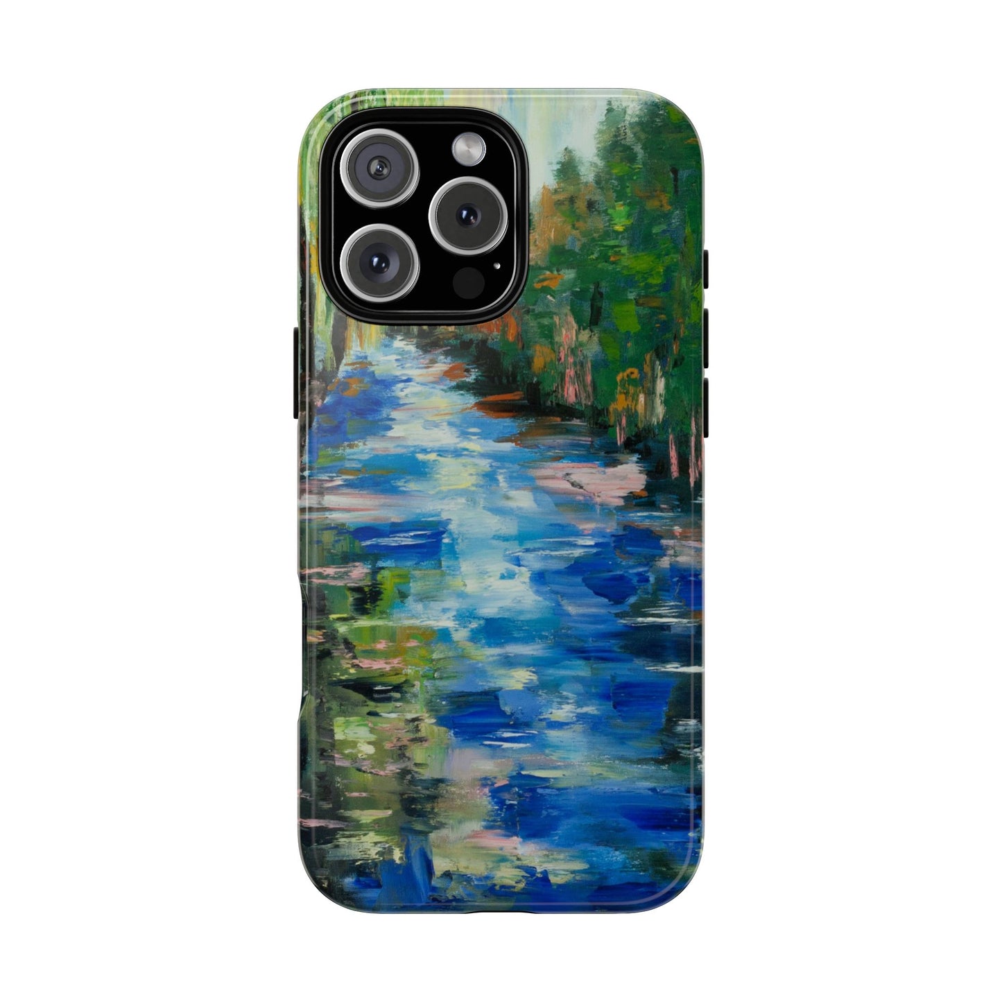 Reflections on the Water Phone Case – Original Painting by Alina Madan Art