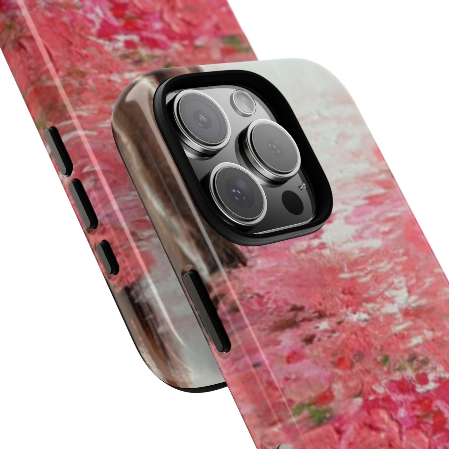 Pink Petal Path Phone Case – Abstract Impressionist Floral Art by Alina Madan Art