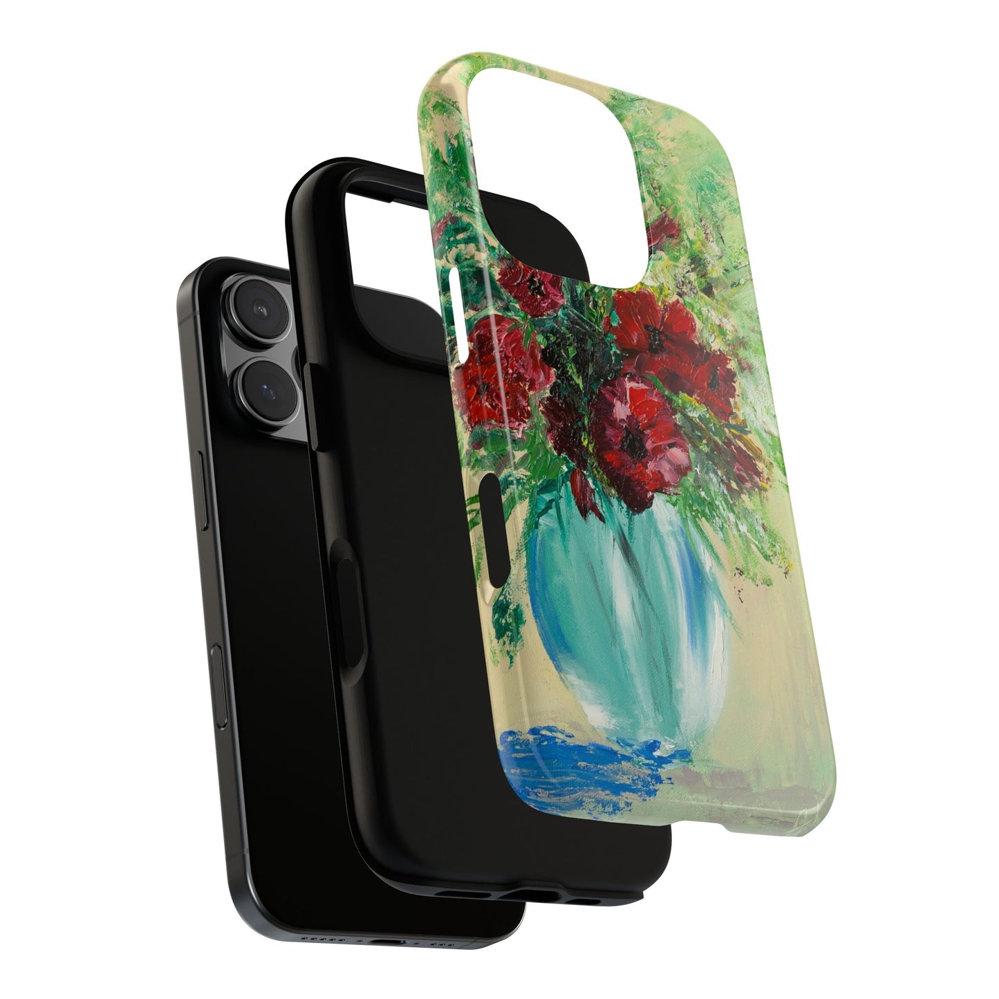 Red Floral Bouquet Phone Case – Expressive Original Flower Painting by Alina Madan Art