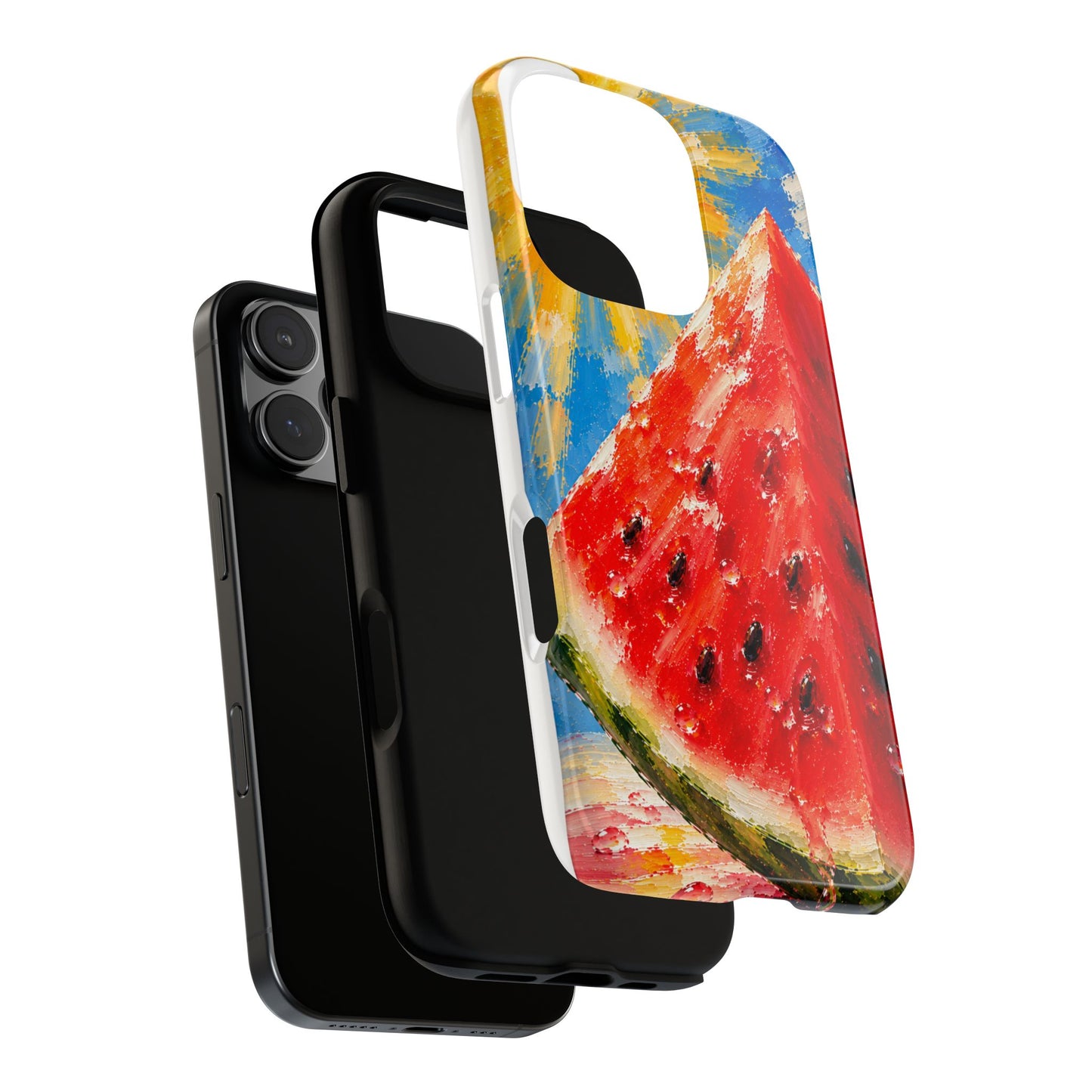 Summer Watermelon Splash Phone Case | Designed by Alina Madan Art