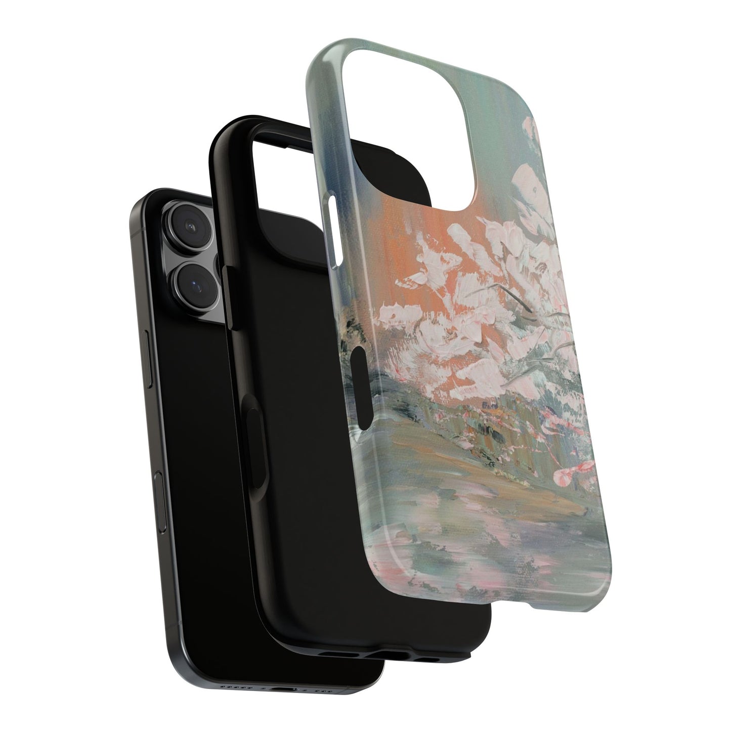 Blush Floral Landscape Phone Case – Soft Impressionist Original Art by Alina Madan Art