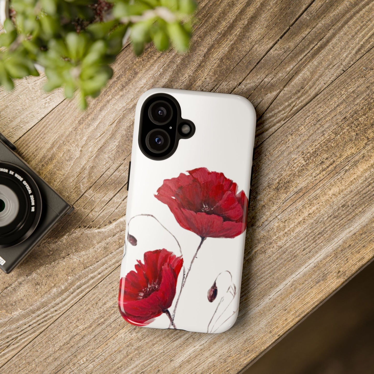 Poppies Flower Phone Case | Artistic Red Floral Cover