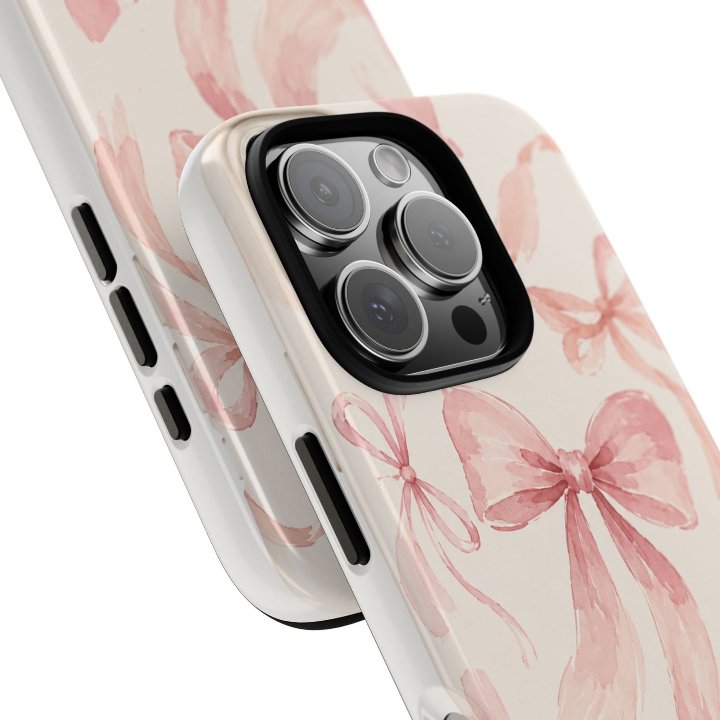 Pink Coquette Bow Phone Case | Watercolor Ribbon Aesthetic Case
