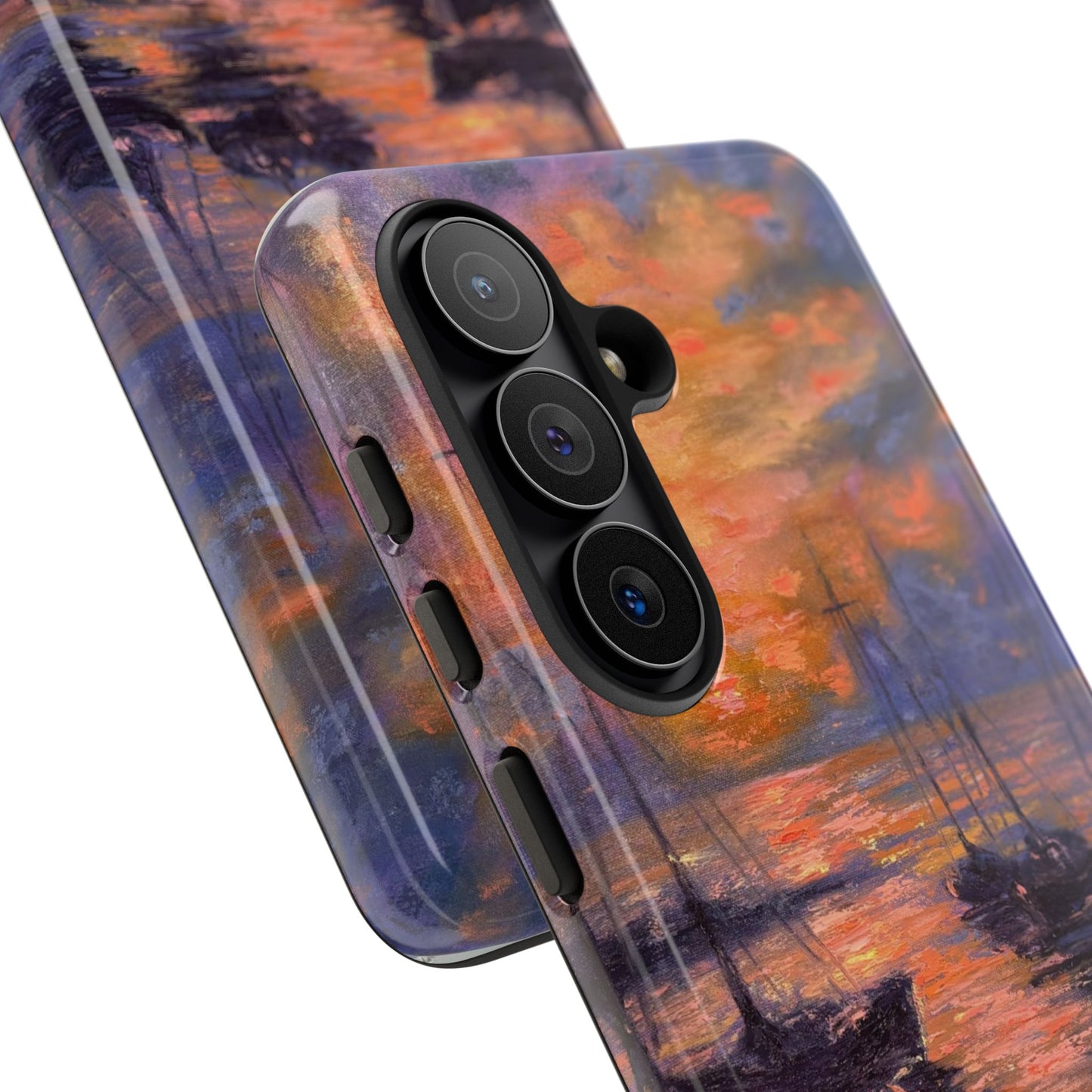 Original Sailboats at Sunset Phone Case | Impressionist Seascape Art