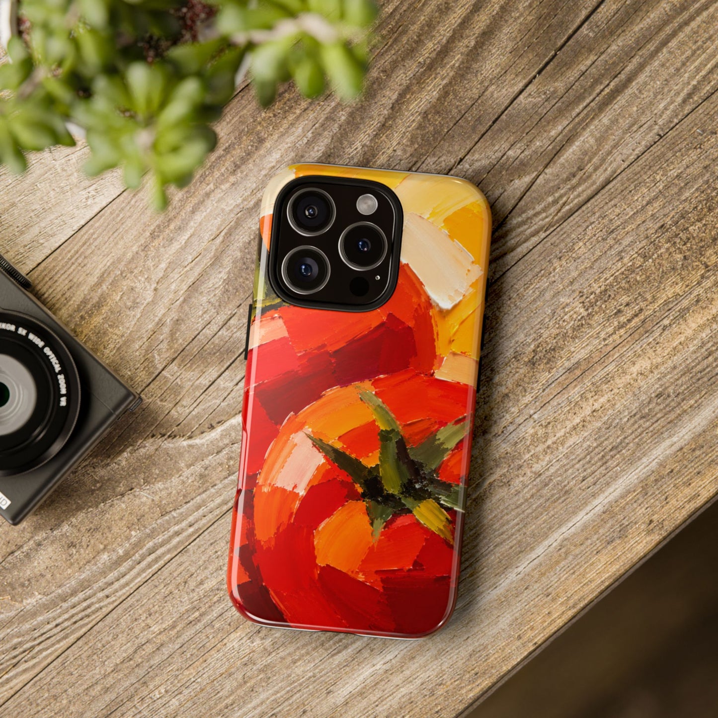 Abstract Tomato Pop Phone Case | Designed by Alina Madan Art