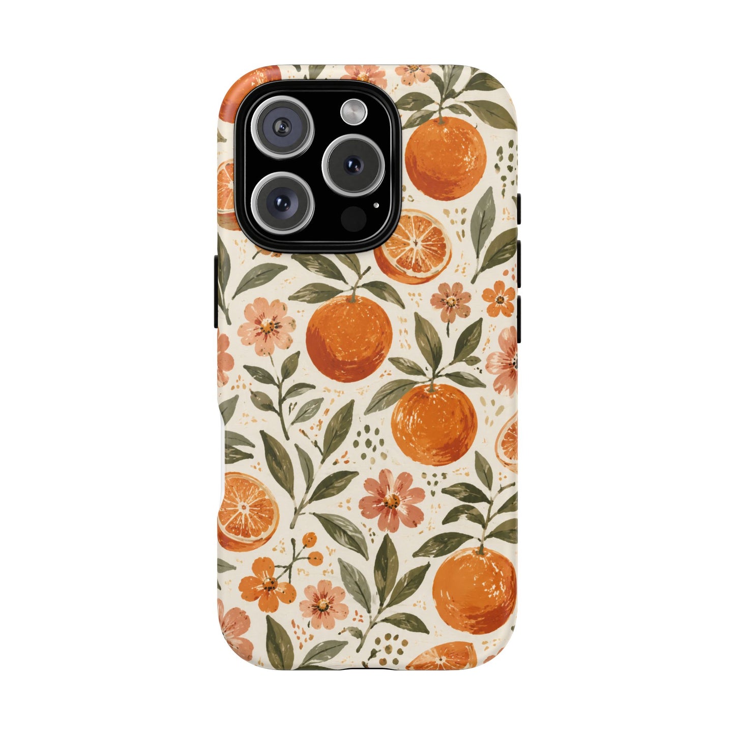 Citrus Floral Phone Case  | Mediterranean Orange Botanical iPhone Case
