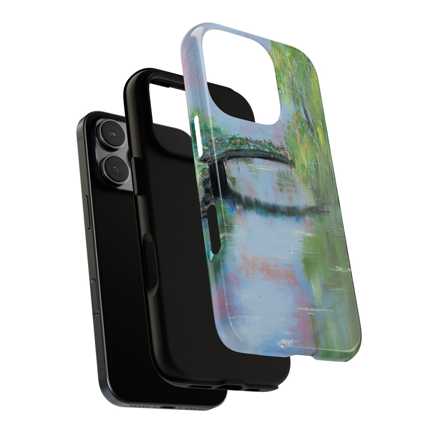 Impressionist Garden Bridge Phone Case – Peaceful Monet-Inspired Original Art by Alina Madan Art