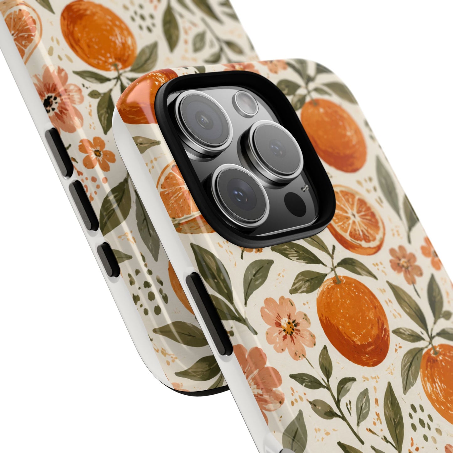 Citrus Floral Phone Case  | Mediterranean Orange Botanical iPhone Case