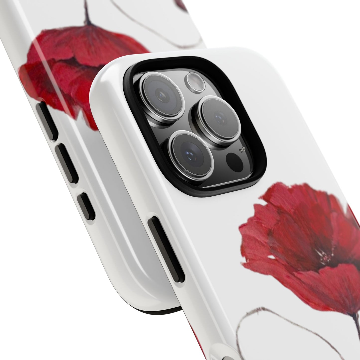 Poppies Flower Phone Case | Artistic Red Floral Cover