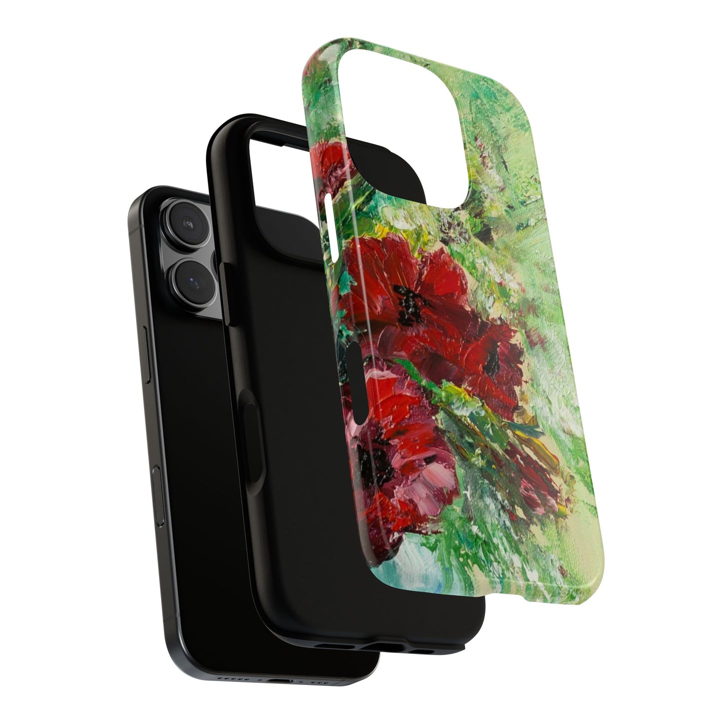 Red Poppy Garden Phone Case – Expressive Floral Original Painting by Alina Madan Art