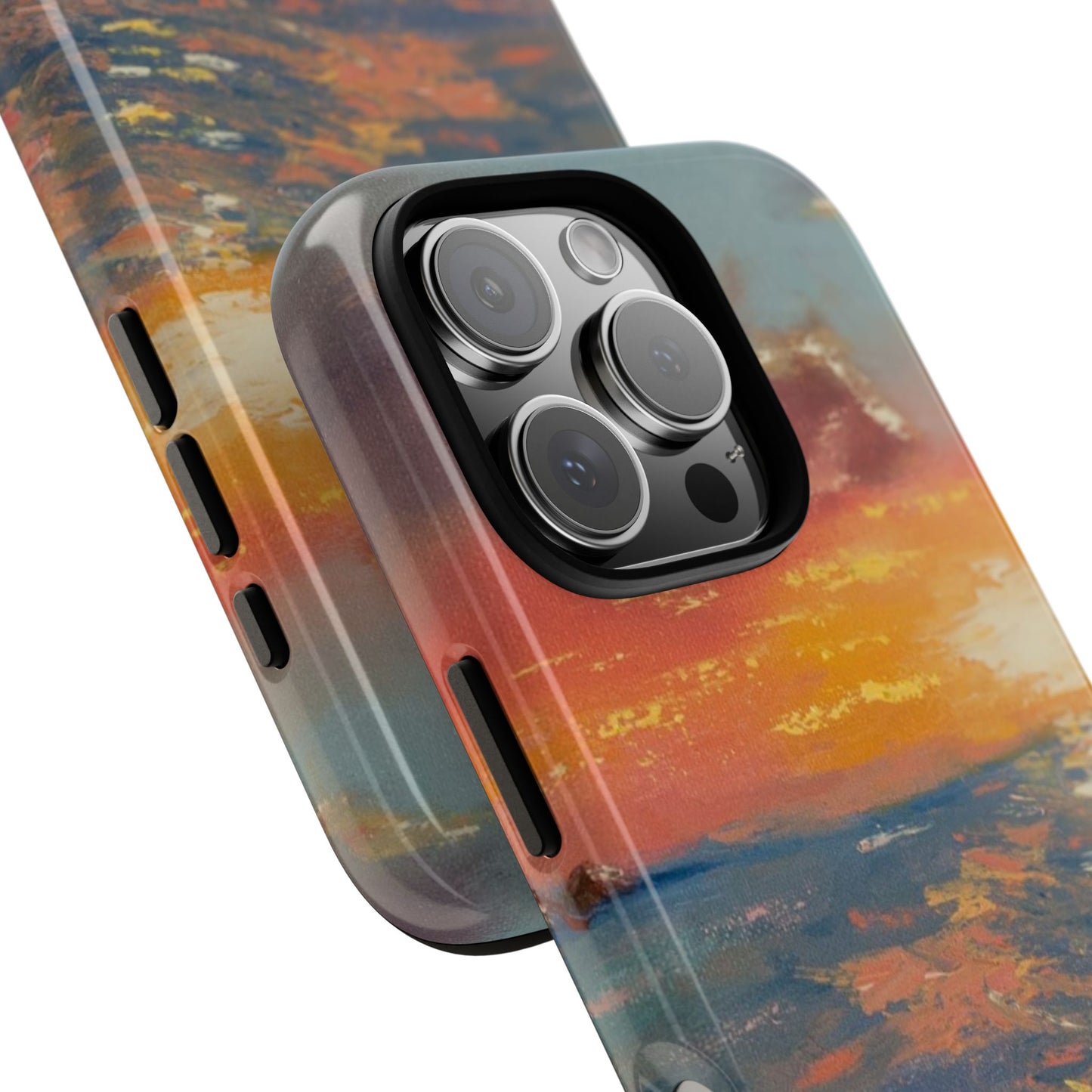 Golden Hour Ocean Wave Phone Case – Original Sunset Seascape Painting by Alina Madan Art
