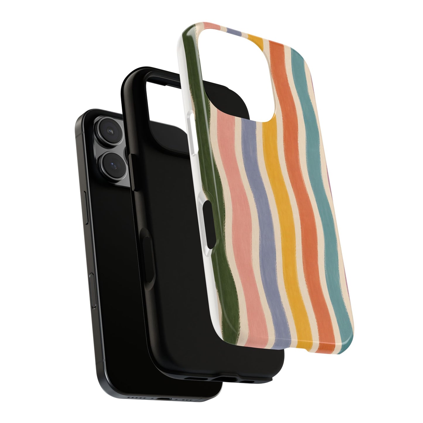 Boho Painterly Stripe Phone Case  | Earth Tone Abstract Stripe, Modern Neutral Artistic Cover