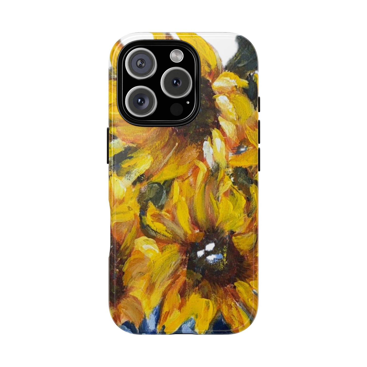 Original sunflower painting phone case| yellow floral case by Alina Madan Art