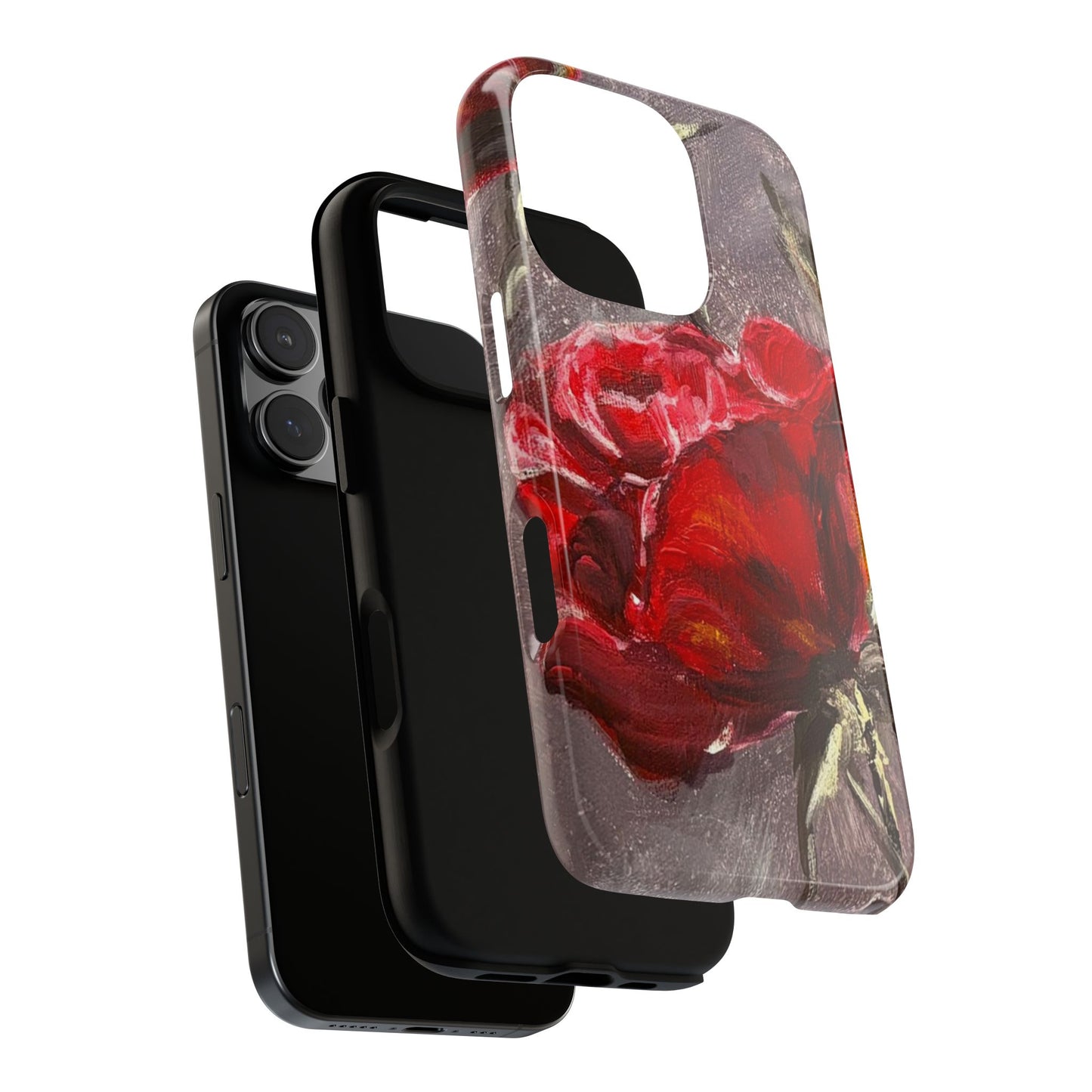 Velvet Crimson Rose Phone Case – Original Floral Art by Alina Madan