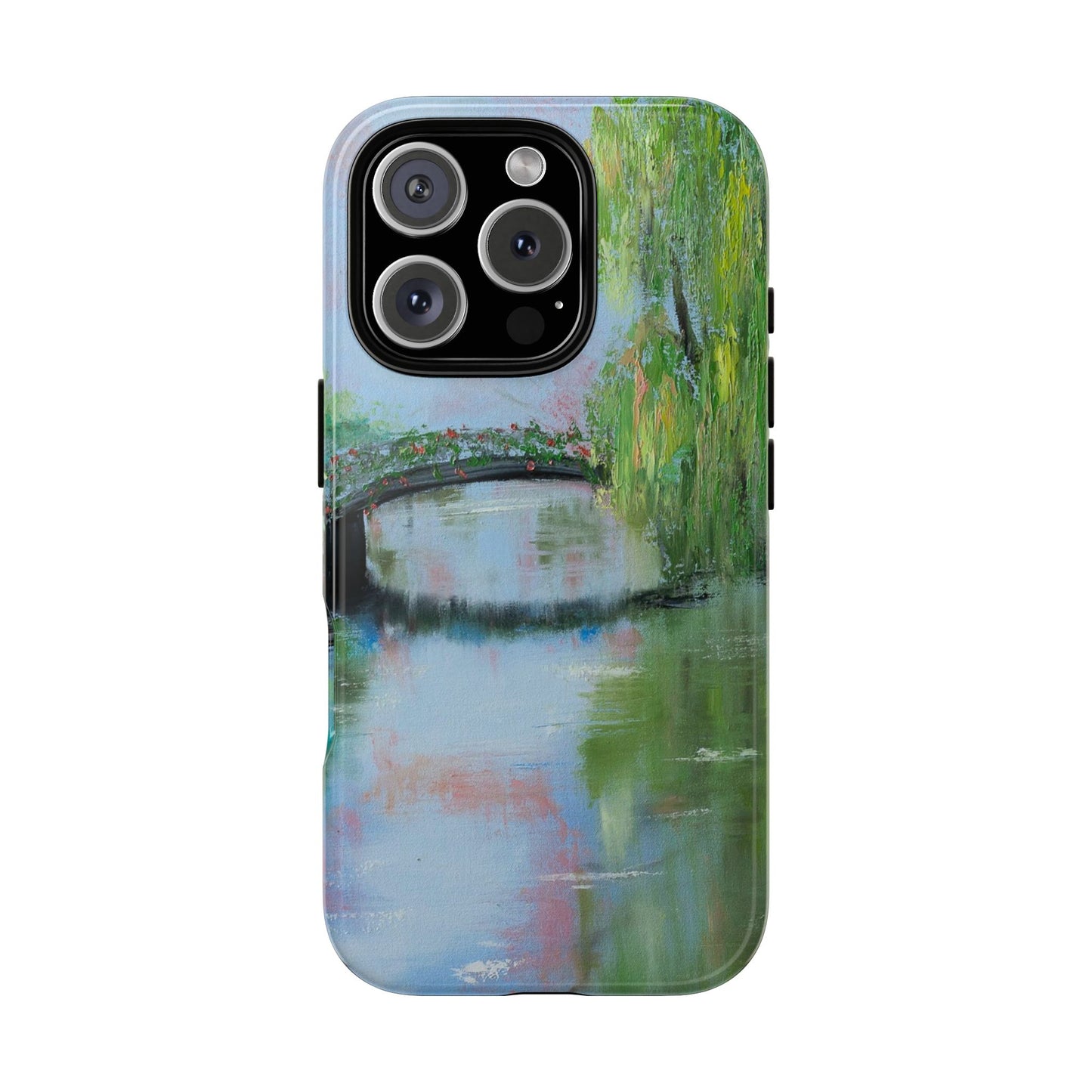 Impressionist Garden Bridge Phone Case – Peaceful Monet-Inspired Original Art by Alina Madan Art
