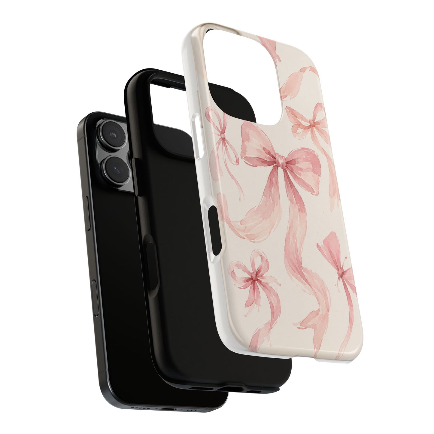 Pink Coquette Bow Phone Case | Watercolor Ribbon Aesthetic Case