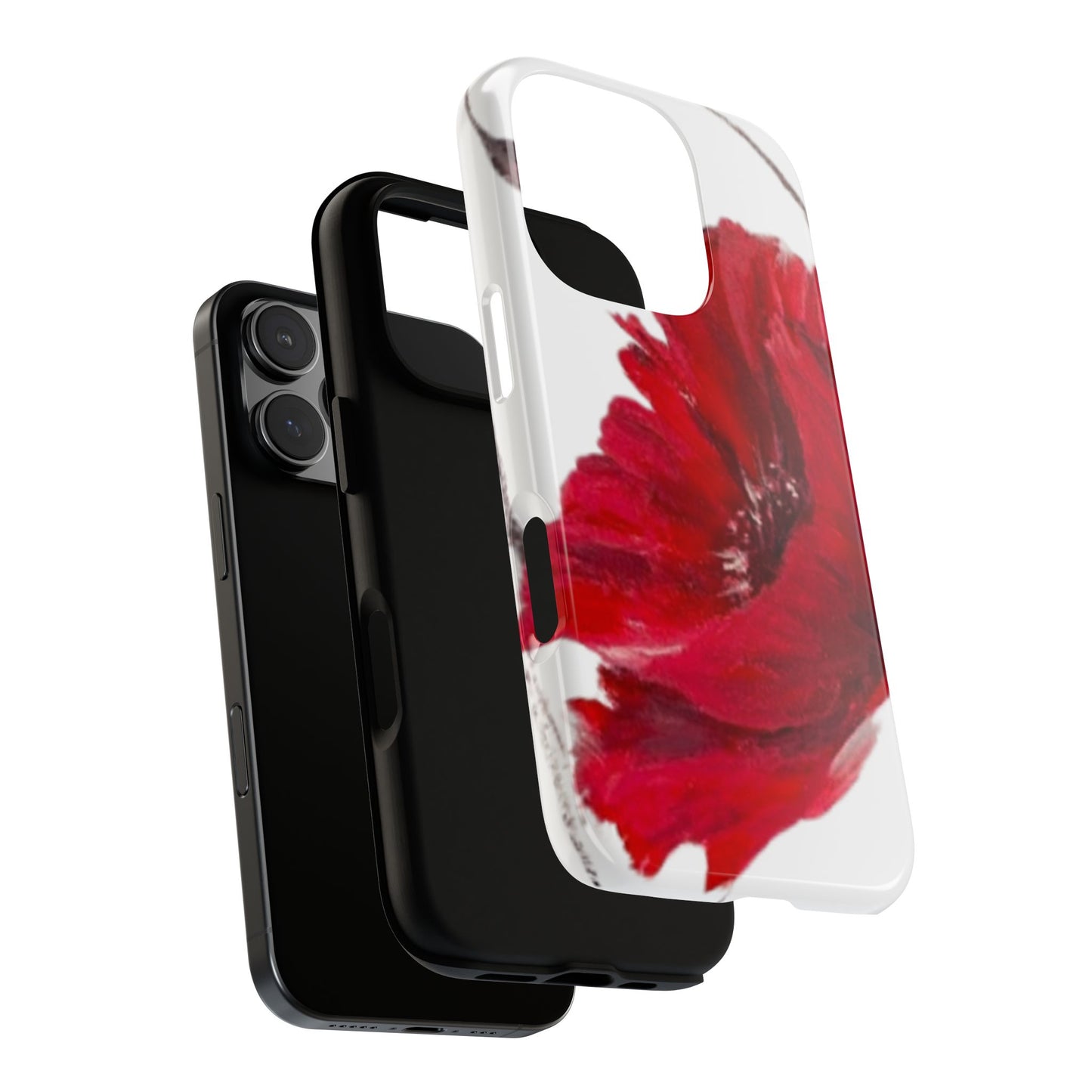Bold Red Poppy Phone Case – Original Floral Art by Alina Madan
