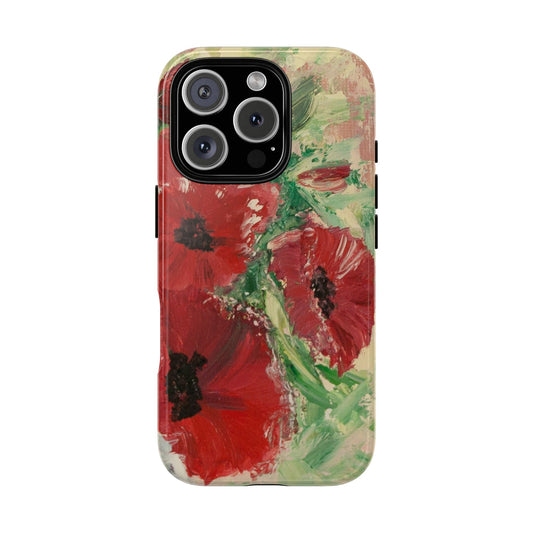 Red Poppy Bouquet Phone Case – Original Painting by Alina Madan Art