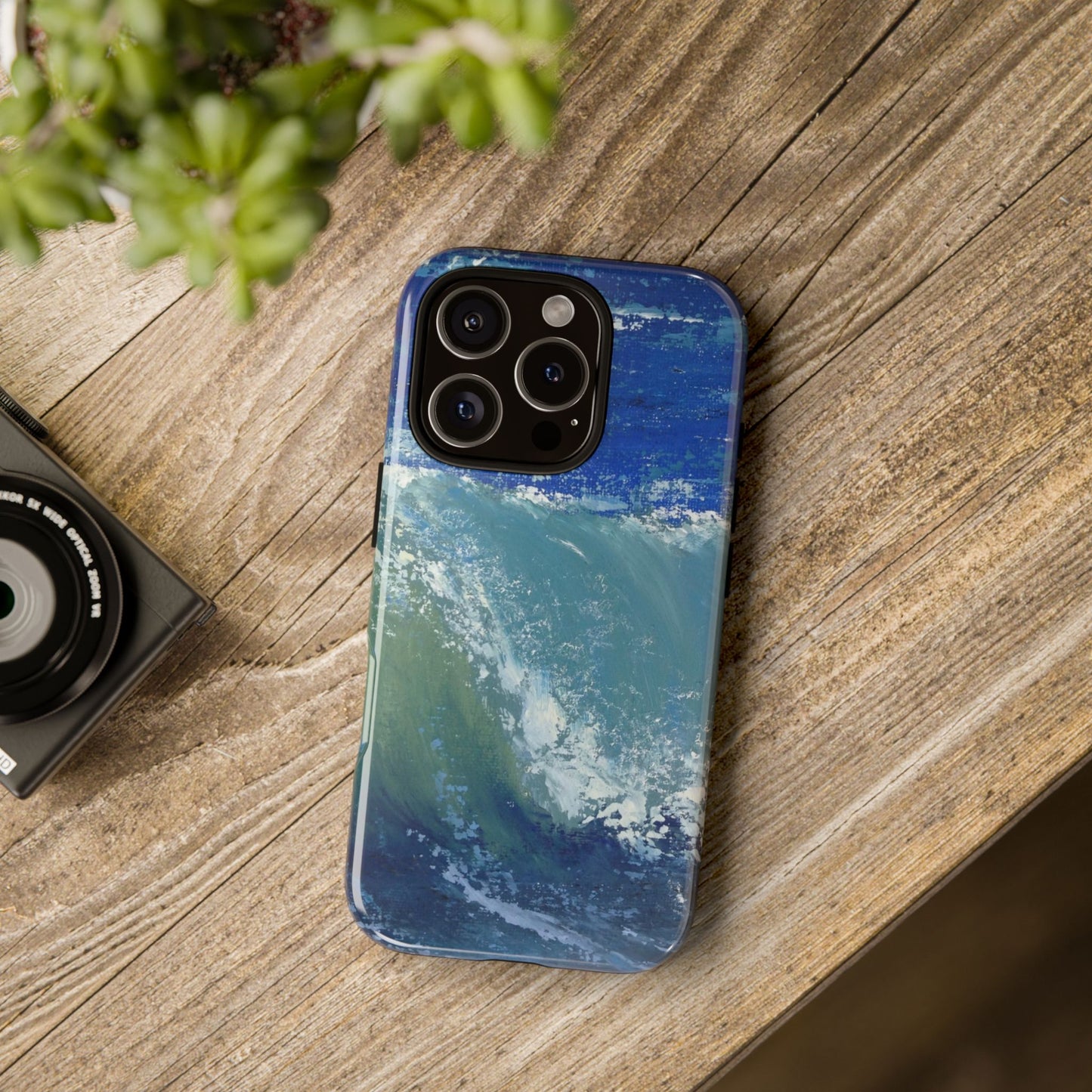 Deep Blue Ocean Wave2 Phone Case – Original Painting by Alina Madan Art
