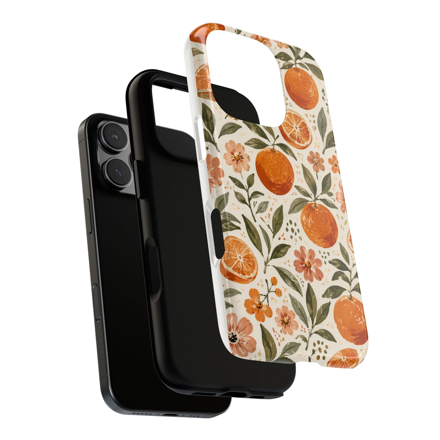 Citrus Floral Phone Case  | Mediterranean Orange Botanical iPhone Case