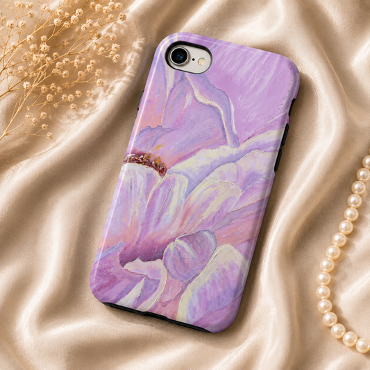 Pastel Peony Phone Case | Lavender Floral Art Case