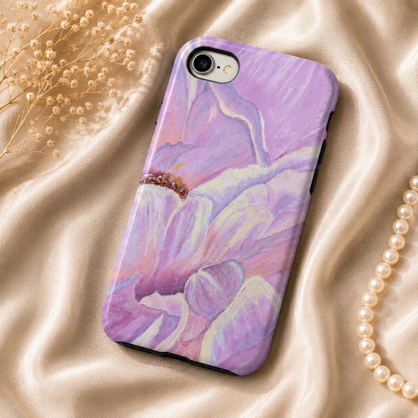 Pastel Peony Phone Case | Lavender Floral Art Case