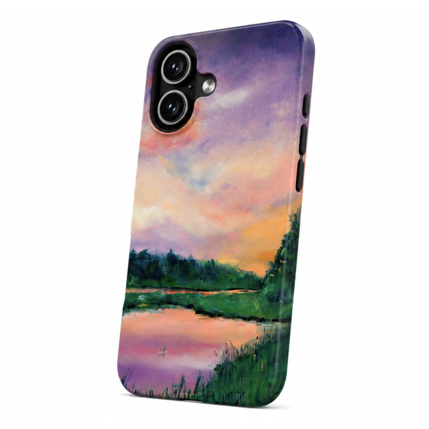Water Sunset Phone Case | Original Lake Artwork by Alina Madan Art | Tough iPhone & Samsung Case