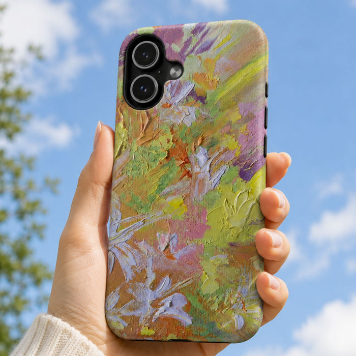 Abstract Pastel Oil Paint Texture Phone Case | Floral Impasto Art Original Art by Alina Madan Art