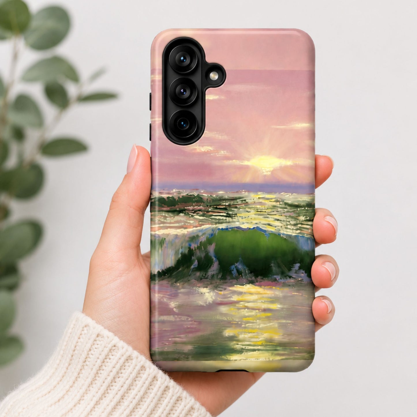 Pastel Ocean Wave Phone Case | Original Seascape Art iPhone & Samsung Cover