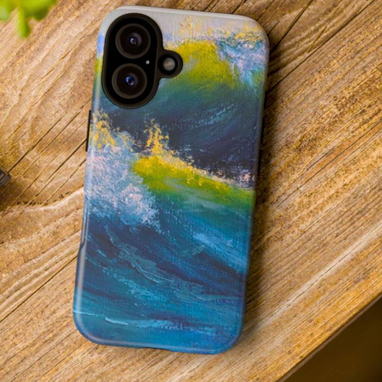 Blue Wave Ocean Phone Case | Original Coastal Art by Alina Madan Art