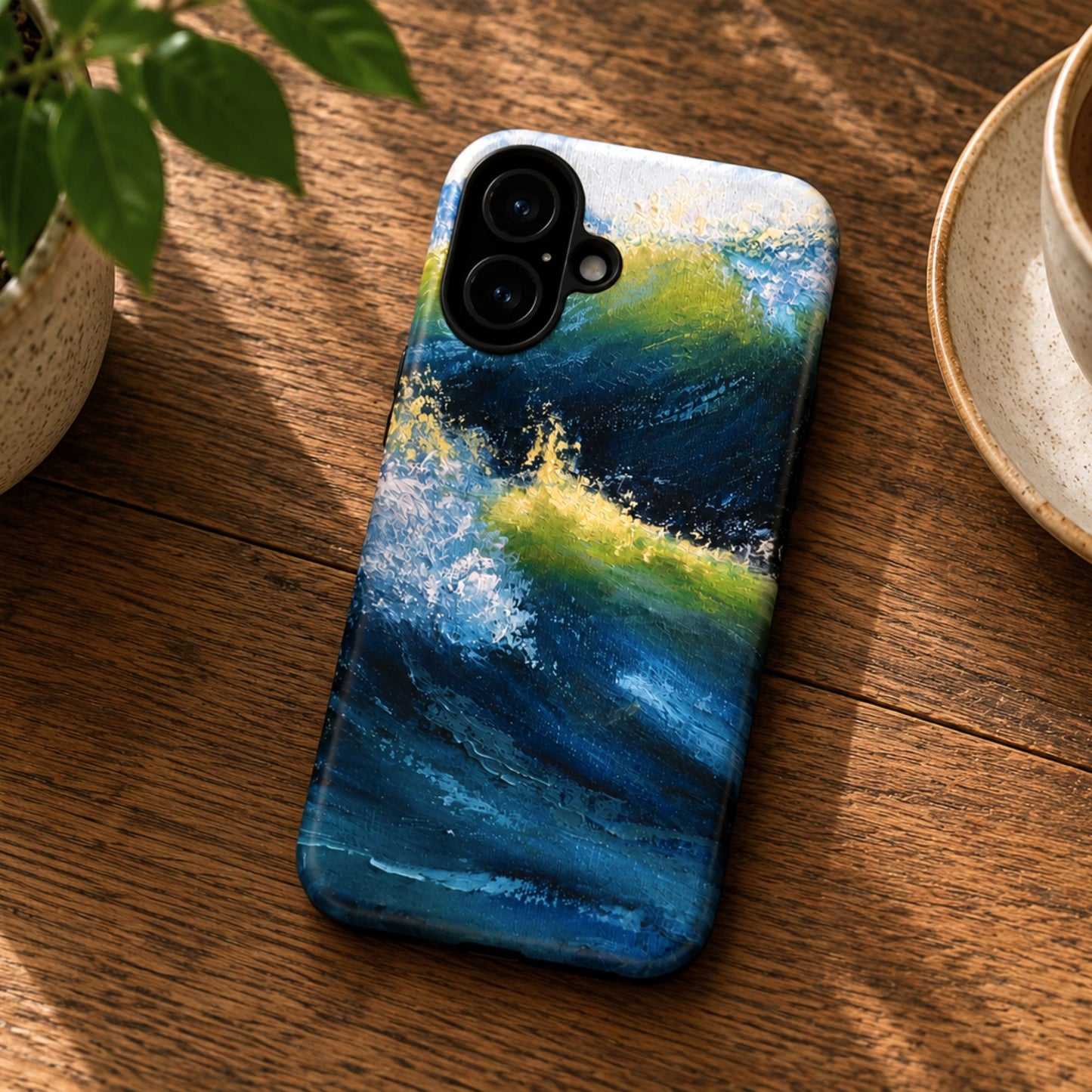 Blue Wave Ocean Phone Case | Original Coastal Art by Alina Madan Art