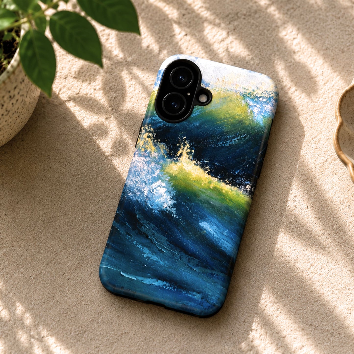 Blue Wave Ocean Phone Case | Original Coastal Art by Alina Madan Art