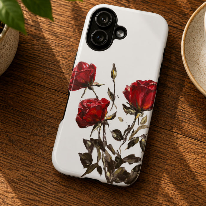 Blooming Red Roses Phone Case | Feminine Floral iPhone Case