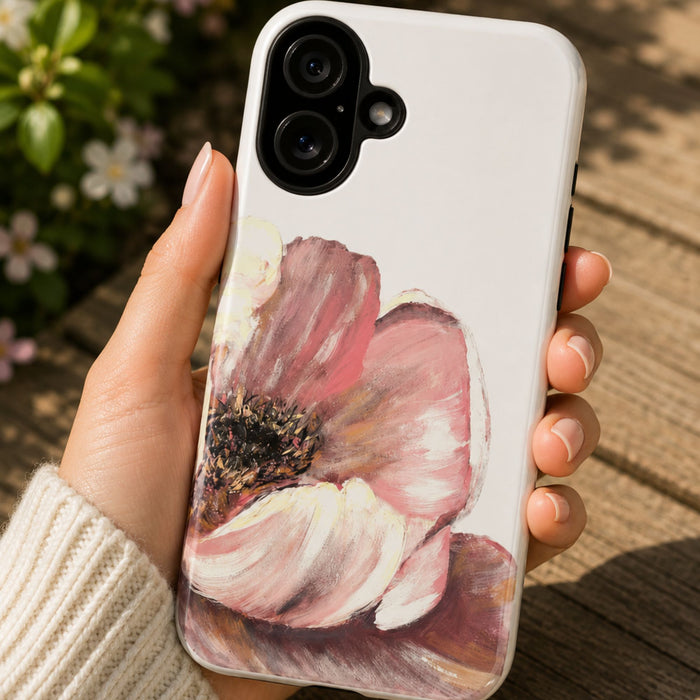 Peony Flower Phone Case | Artistic Pink Floral Cover