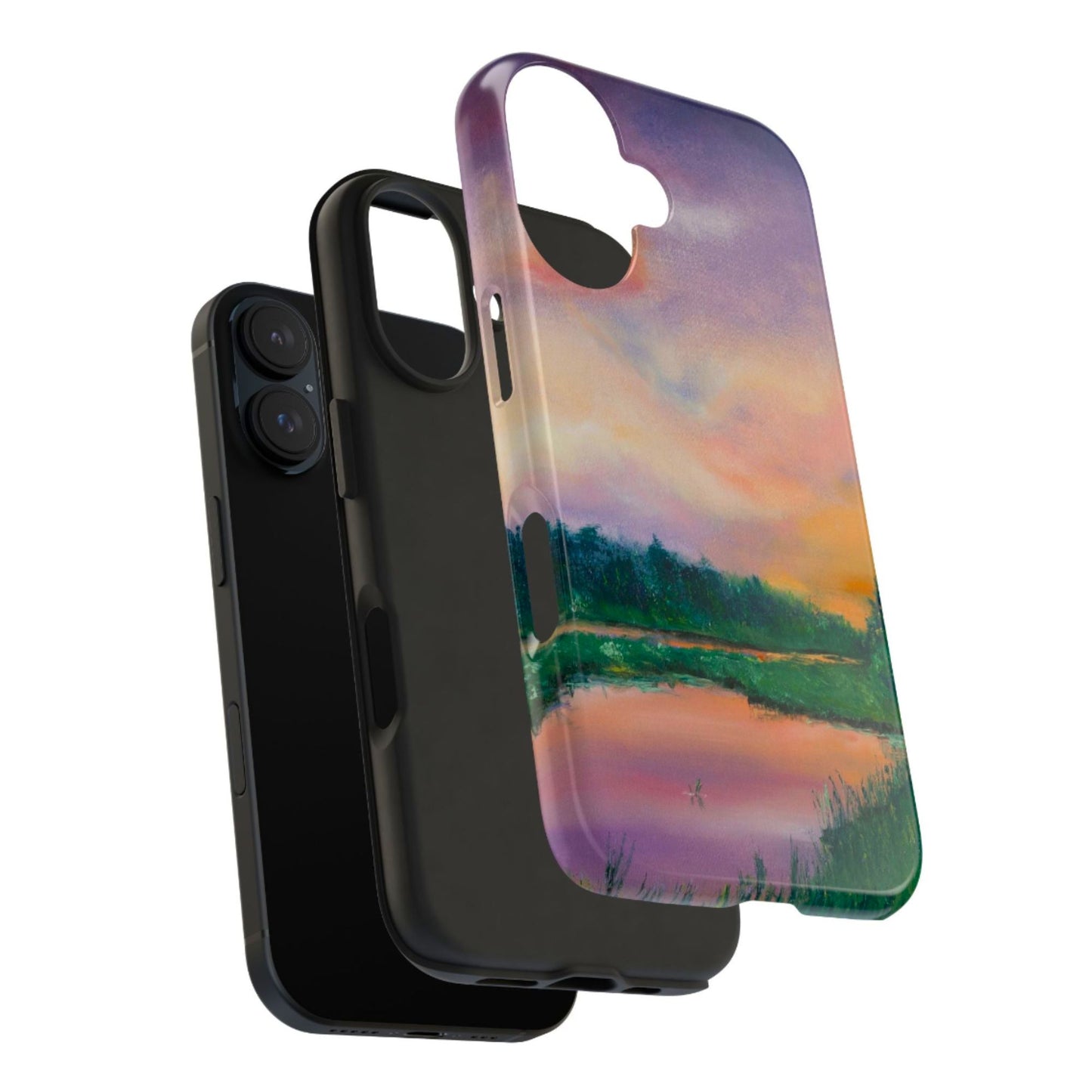 Water Sunset Phone Case | Original Lake Artwork by Alina Madan Art | Tough iPhone & Samsung Case